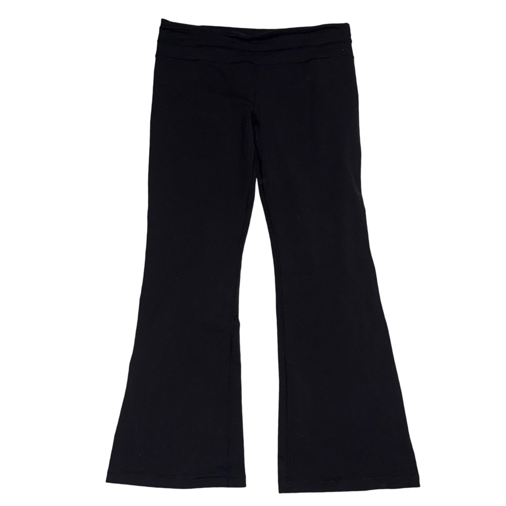 Lululemon Pant 12 Black Flare Leg Yoga Athletic Mid Rise Athleisure